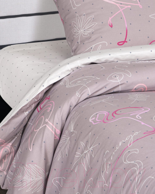 Комплект постельного белья АртПостель Фламинго Евро 914
