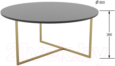 Журнальный столик Калифорния мебель Маджоре Glass (черный)
