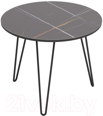 Журнальный столик Калифорния мебель РИД Glass 430 (сахара нуар/черный матовый)