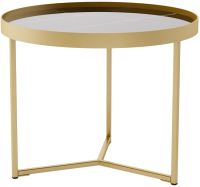 Журнальный столик Калифорния мебель Тайлер (сахара нуар/золотой) - 