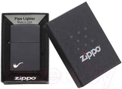 Зажигалка Zippo Pipe Black Matte Для трубок / 218PL (черный матовый)