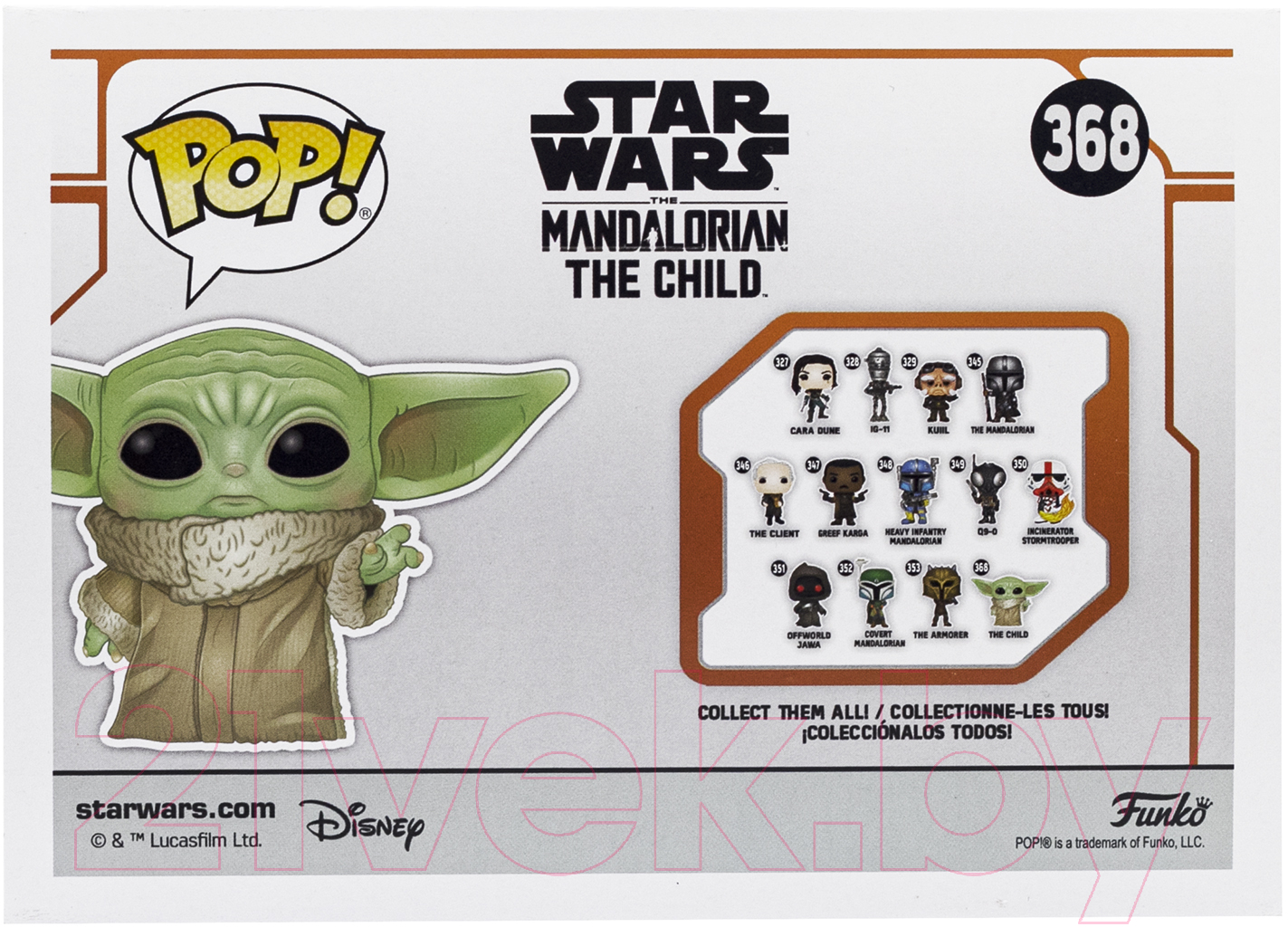 Фигурка Funko POP! Bobble Star Wars Mandalorian The Child 48740 / Fun2549485