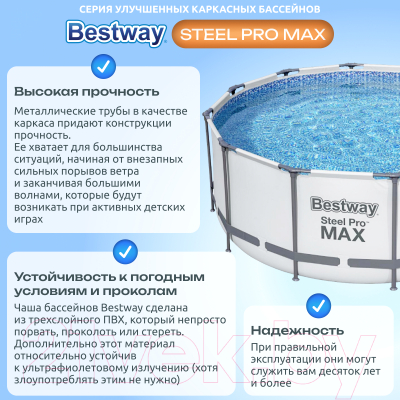 Каркасный бассейн Bestway 56420 (366x122)