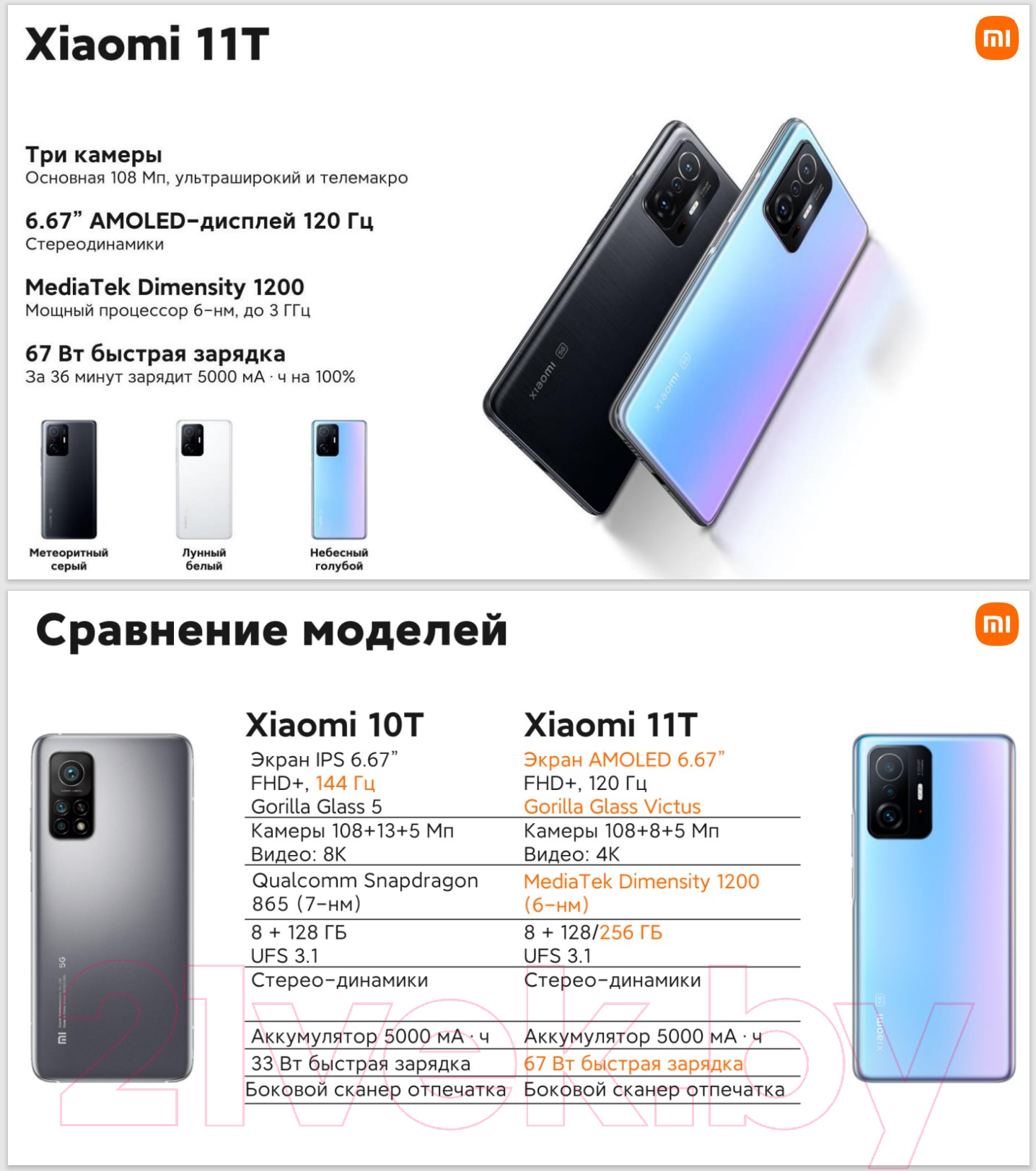 Xiaomi 11T 8GB/256GB (белый лунный) Смартфон 2 SIM-карты купить в Минске,  Гомеле, Витебске, Могилеве, Бресте, Гродно