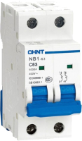Выключатель автоматический Chint NB1-63 2P 16A 6kA B (DB) / 179644 - 