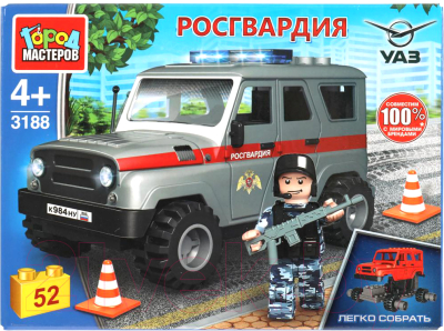 

Конструктор Город мастеров, UAZ Hunter Росгвардия / SB-3188