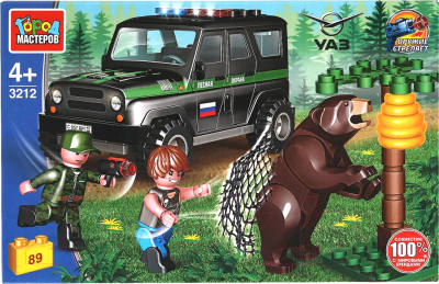 

Конструктор Город мастеров, UAZ Hunter: Лесная полиция / SB-3212