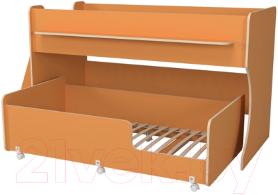 Двухъярусная кровать детская Можга Капризун 7 / Р444 (оранжевый)