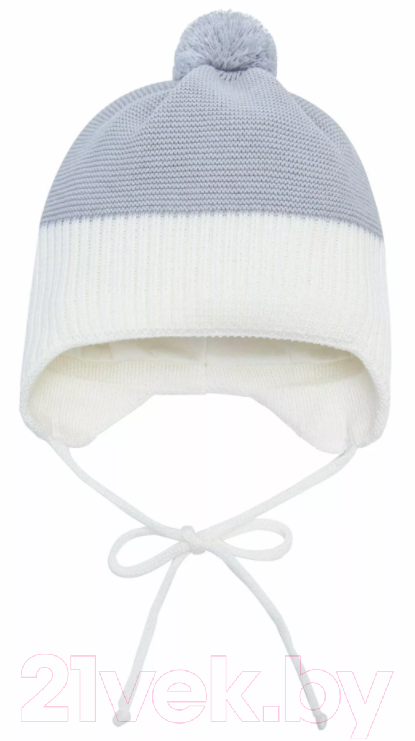 Шапочка для малышей Amarobaby Pure Love Wind / AB-OD21-PLW16/11-42 (серый, р-р. 42-44)