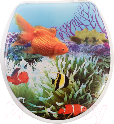 Сиденье для унитаза АкваЛиния SK-06021 (золотая рыбка)