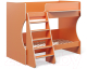 Двухъярусная кровать детская Можга Капризун 3 / Р434 (оранжевый) - 
