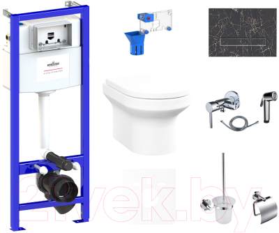 

Унитаз подвесной с инсталляцией Lavinia Boho, Relfix Grance Hill Rimless 75110764