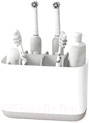 Стакан для зубной щетки и пасты Joseph Joseph EasyStore 70510 (белый/серый)