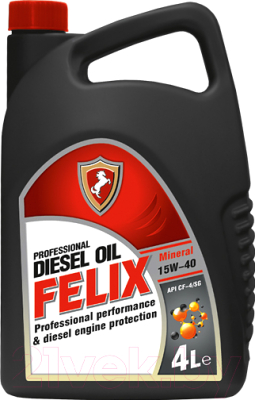 Моторное масло FELIX CF-4/SG Diesel 15W40 / 430800012 (4л)