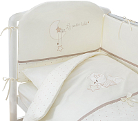 Комплект постельный для малышей Perina Le Petit Bebe / ПБ6-01.5 (6 предметов, молочный/кофейный) - 