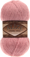 Пряжа для вязания Alize Ангора Голд Симли 20% шерсть, 5% металлик, 75% акрил / 144 (500м, темная пудра) - 