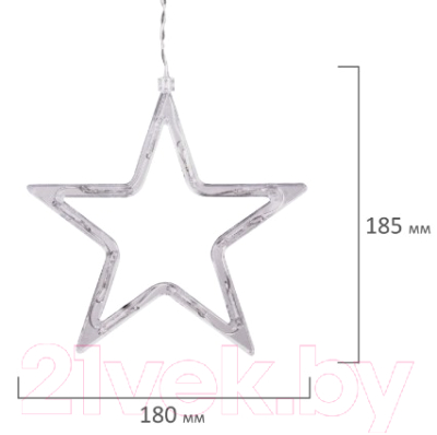Изображение товара Светодиодная бахрома Золотая сказка Звезды / 591338 (теплый белый)