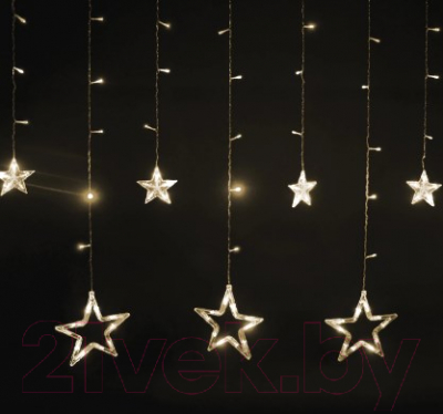 Изображение товара Светодиодная бахрома Золотая сказка Звезды / 591338 (теплый белый)