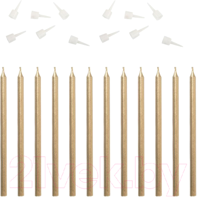 Набор свечей для торта Золотая сказка 591452 (12шт)
