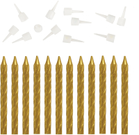 Набор свечей для торта Золотая сказка 591449 (12шт) - 