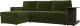 Диван угловой Лига Диванов Атланта С 302 левый / 109666 (микровельвет, зеленый) - 