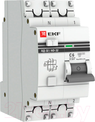 

Дифференциальный автомат EKF, АД-32-6А-30мА / DA32-06-30-pro