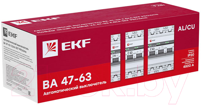 Выключатель автоматический EKF ВА 47-63 4P 25А (C) 4.5kA PROxima / mcb4763-4-25C-pro — фото 4