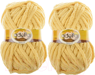 Набор пряжи для вязания Adelia Dolly 100г 40м (светло-желтый, 2 мотка)