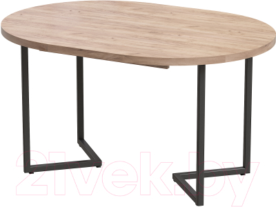 Обеденный стол Millwood Лофт Лондон D110-150x110x76 (дуб табачный Craft/металл черный)