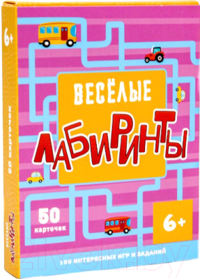 

Развивающие карточки Проф-Пресс, 100 игр. Веселые лабиринты