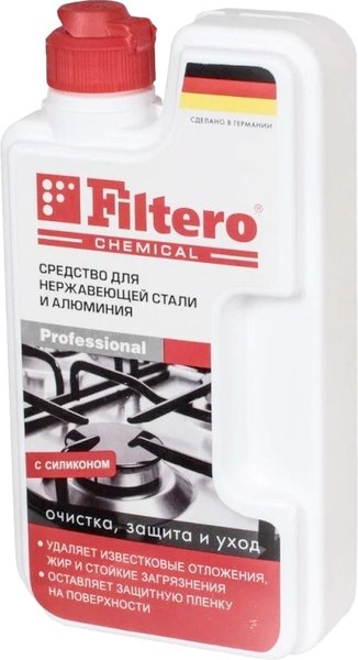 Средство для очистки изделий из нержавеющей стали Filtero 301 (250мл)