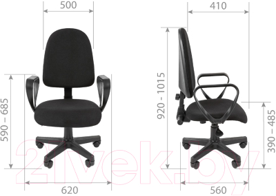 Кресло офисное Chairman 205 (С-3 черный)