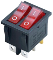 Выключатель клавишный КС BG-102-R / 89927 (красный) - 