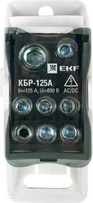 Распределительный блок на DIN-рейку EKF PROxima PLC-KBR125
