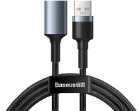 Удлинитель кабеля Baseus Cafule USB-USB / CADKLF-B0G (1м, серый) - 