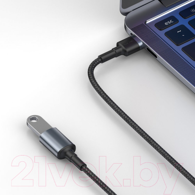 Удлинитель кабеля Baseus Cafule USB-USB / CADKLF-B0G (1м, серый)