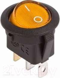 Выключатель клавишный КС BG-101-3-Y / 89924 (желтый)