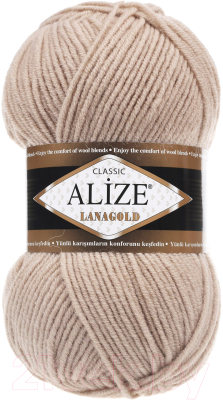 Изображение товара Пряжа для вязания Alize Lanagold 49% шерсть, 51% акрил / 05 (240м, бежевый)