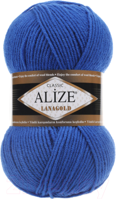 Изображение товара Пряжа для вязания Alize Lanagold 49% шерсть, 51% акрил / 141 (240м, василек)