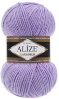 Пряжа для вязания Alize Lanagold 49% шерсть, 51% акрил / 166 (240м, светло-сиреневый) - 