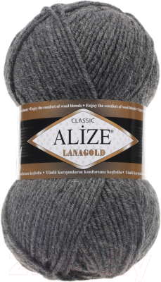 Изображение товара Пряжа для вязания Alize Lanagold 49% шерсть, 51% акрил / 182 (240м, средне-серый меланж)