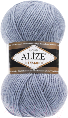 Пряжа для вязания Alize Lanagold 49% шерсть, 51% акрил / 221 (240м, светлый джинс)
