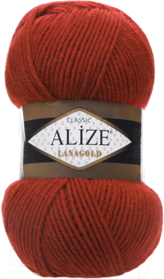 Пряжа для вязания Alize Lanagold 49% шерсть, 51% акрил / 36 (240м, терракотовый)