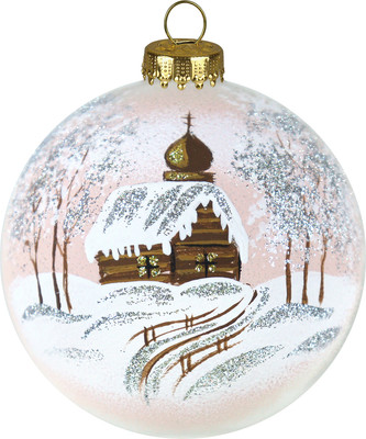 

Шар новогодний, Зимняя церквушка 8Ш0021