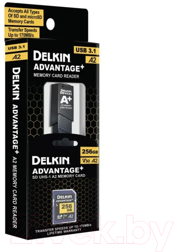 Карта памяти Delkin Devices Advantage SD Reader and Card Bundle 256GB (DSDWA2256R)