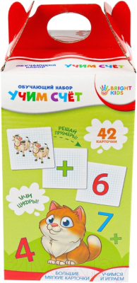 

Развивающие карточки Bright Kids, Обучающий набор. Учим счет / ИН-4957