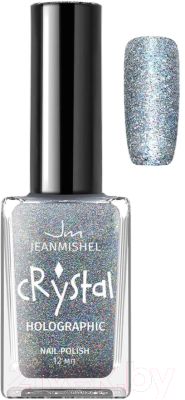 

Лак для ногтей Jeanmishel, Голубой;серебристый, Crystal с блестками 3D эффект голографии тон 706