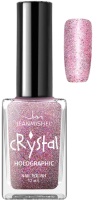 Лак для ногтей Jeanmishel Crystal с блестками 3D эффект голографии тон 710 (12мл) - 