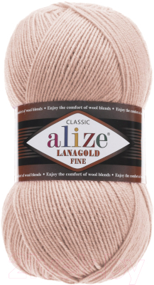 Пряжа для вязания Alize Lanagold Fine 49% шерсть, 51% акрил / 161 (390м, пудровый)