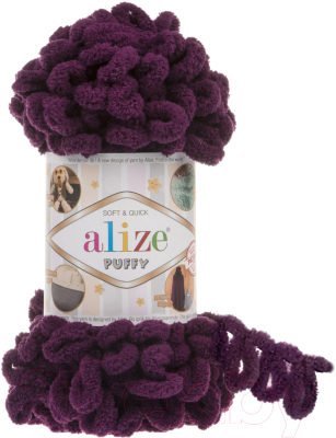 Пряжа для вязания Alize Puffy 100% микрополиэстер / 111 (9.2м, сливовый)